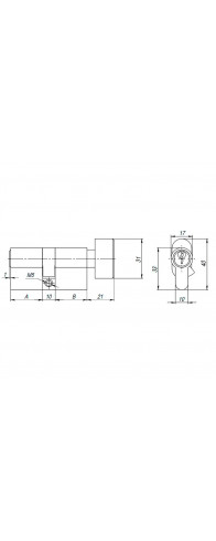 Цилиндровый Ajax (Аякс) механизм (AX102/70) AX1002Knob70 (30+10+30) PB латунь с вертушкой Цилиндровый Ajax (Аякс) механизм (AX102/70) AX1002Knob70 (30+10+30) PB латунь с вертушкой