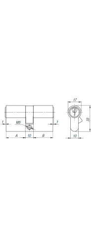 Цилиндровый Ajax (Аякс) механизм (AX100/80) AX1000Key80 (30+10+40) CP хром Цилиндровый Ajax (Аякс) механизм (AX100/80) AX1000Key80 (30+10+40) CP хром