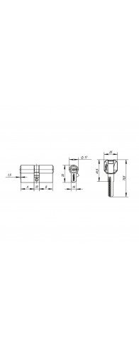 Цилиндровый Punto (Пунто) механизм MaxPro7000Key90mm(35+10+45) SN никель 7key Цилиндровый Punto (Пунто) механизм MaxPro7000Key90mm(35+10+45) SN никель 7key