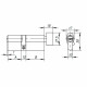 Цилиндровый Ajax (Аякс) механизм (AX202/80) AX2002Knob80 (40+10+30) CP хром с вертушкой
