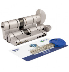 Цилиндровый механизм Mottura (Моттура) с вертушкой CP4F414101R (82 мм/36+10+36) МАТ.НИКЕЛЬ