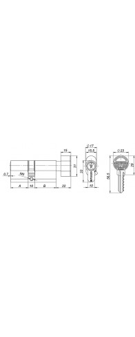 Цилиндровый Fuaro (Фуаро) механизм (100 ZM/80) 1000ZMKnob80(30+10+40) CP хром 5Key с вертушкой Цилиндровый Fuaro (Фуаро) механизм (100 ZM/80) 1000ZMKnob80(30+10+40) CP хром 5Key с вертушкой