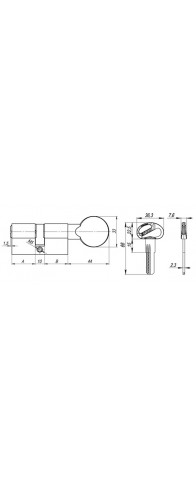Цилиндровый Fuaro (Фуаро) механизм (D-PRO502/90) D-PRO5002Knob90(40+10+40) CP хром 5Key Цилиндровый Fuaro (Фуаро) механизм (D-PRO502/90) D-PRO5002Knob90(40+10+40) CP хром 5Key