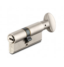 Цилиндровый механизм Kale kilit (Кале килит) с вертушкой 164 SM/80 (35+10+35) mm никель 5 кл.