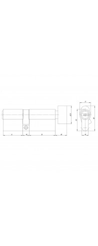 Цилиндровый Ajax (Аякс) механизм (AZ202/70) AZ2002Knob70 (30+10+30) CP хром Цилиндровый Ajax (Аякс) механизм (AZ202/70) AZ2002Knob70 (30+10+30) CP хром