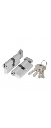 Цилиндровый Ajax (Аякс) механизм (AX102/60) AX1002Knob60 (25+10+25)/HD CP хром 4Key с вертушкой Цилиндровый Ajax (Аякс) механизм (AX102/60) AX1002Knob60 (25+10+25)/HD CP хром 4Key с вертушкой
