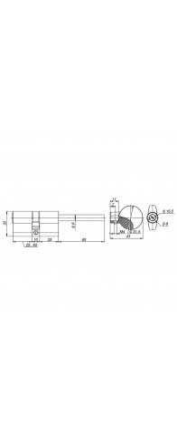 Цилиндровый Fuaro (Фуаро) механизм (D-PRO507/100) D-PRO5007Tang100(65+10+25) CP хром 5Key со штоком Цилиндровый Fuaro (Фуаро) механизм (D-PRO507/100) D-PRO5007Tang100(65+10+25) CP хром 5Key со штоком