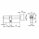 Цилиндровый Ajax (Аякс) механизм (AX202/100) AX2002Knob100 (50+10+40) CP хром с вертушкой