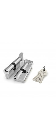 Цилиндровый Fuaro (Фуаро) механизм (100 CM/80) 1000CMKnob80(35+10+35) CP хром 3Key с вертушкой Цилиндровый Fuaro (Фуаро) механизм (100 CM/80) 1000CMKnob80(35+10+35) CP хром 3Key с вертушкой