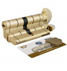 Цилиндровый механизм Mottura (Моттура) с вертушкой C39F464601RLC5 (92 мм/41+10+41), ЛАТУНЬ (PVD) (верт. 99.506)