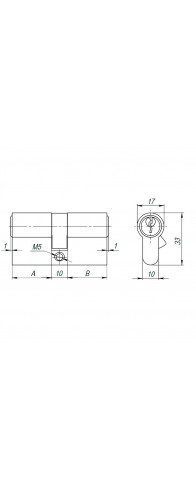 Цилиндровый Ajax (Аякс) механизм (AX100/70) AX1000Key70 (30+10+30) CP хром Цилиндровый Ajax (Аякс) механизм (AX100/70) AX1000Key70 (30+10+30) CP хром