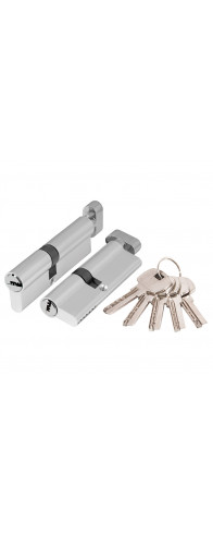 Цилиндровый Ajax (Аякс) механизм (AX202/110) AX2002Knob110 (50+10+50) CP хром с вертушкой Цилиндровый Ajax (Аякс) механизм (AX202/110) AX2002Knob110 (50+10+50) CP хром с вертушкой