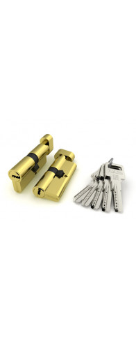 Цилиндровый Fuaro (Фуаро) механизм (R602/70) R6002Knob70(30+10+30) PB латунь 5Key с вертушкой Цилиндровый Fuaro (Фуаро) механизм (R602/70) R6002Knob70(30+10+30) PB латунь 5Key с вертушкой
