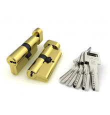 Цилиндровый Fuaro (Фуаро) механизм (R602/70) R6002Knob70(30+10+30) PB латунь 5Key с вертушкой
