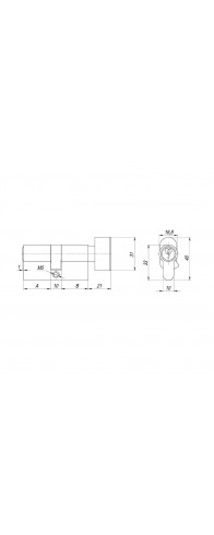 Цилиндровый Ajax (Аякс) механизм (AX102/70) AX1002Knob70 (30+10+30)/HD AB бронза 4Key с вертушкой Цилиндровый Ajax (Аякс) механизм (AX102/70) AX1002Knob70 (30+10+30)/HD AB бронза 4Key с вертушкой