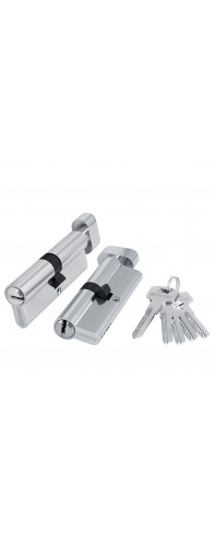 Цилиндровый Fuaro (Фуаро) механизм (200 ZM/90) 2000ZMKnob90(35+10+45) CP хром 5Key с вертушкой Цилиндровый Fuaro (Фуаро) механизм (200 ZM/90) 2000ZMKnob90(35+10+45) CP хром 5Key с вертушкой
