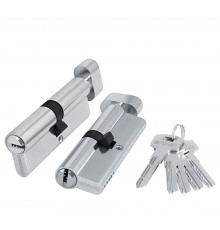 Цилиндровый Fuaro (Фуаро) механизм (200 ZM/110)2000ZMKnob110(50+10+50) CP хром 5Key с вертушкой