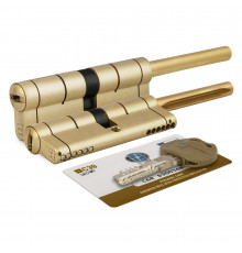 Цилиндровый механизм Mottura (Моттура) под вертушку (дл. шток) C39P513101LC5 (82 мм/46+10+26), ЛАТУНЬ (PVD)