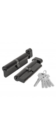 Цилиндровый Fuaro (Фуаро) механизм (200 ZM/120) 2000ZM Knob 120 (55+10+55) BL-24 черный 5Key с вертушкой Цилиндровый Fuaro (Фуаро) механизм (200 ZM/120) 2000ZM Knob 120 (55+10+55) BL-24 черный 5Key с вертушкой