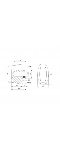 Вертушка Fuaro (Фуаро) на шток цилиндра T.Knob-RL (CB-RL) BL-24 черный