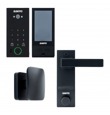 Электронный замок Sanyo D600 Usmart Go DM70 с WiFi, с видеодомофоном, черный