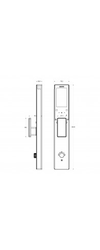 Электронный замок Sanyo D501 Tuya DM70 с WiFi, ручка скоба 1800 мм, черный Электронный замок Sanyo D501 Tuya DM70 с WiFi, ручка скоба 1800 мм, черный