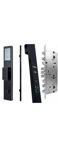 Электронный замок Sanyo D501 Tuya DM70 с WiFi, ручка скоба 1800 мм, черный Электронный замок Sanyo D501 Tuya DM70 с WiFi, ручка скоба 1800 мм, черный