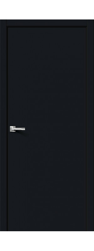 Межкомнатная дверь с покрытием из винила, серия - Bravo A, модель - Браво-0, цвет: Total Black. Размер полотна в мм: 200*70, глухая