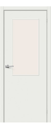 Межкомнатная дверь с покрытием из винила, серия - Bravo A, модель - Браво-7, цвет: Super White. Размер полотна в мм: 200*60, стекло - Magic Fog