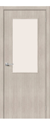 Межкомнатная дверь с покрытием из экошпона, серия - Bravo A, модель - Браво-7, цвет: Cappuccino Melinga. Размер полотна в мм: 200*90, стекло - Magic Fog