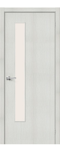 Межкомнатная дверь с покрытием из экошпона, серия - Bravo A, модель - Браво-9, цвет: Bianco Veralinga. Размер полотна в мм: 200*60, стекло - Magic Fog