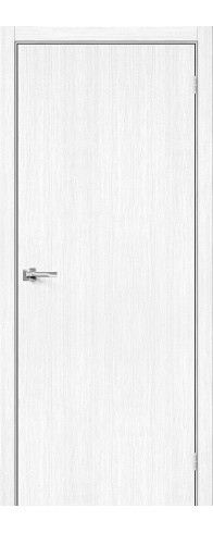 Межкомнатная дверь с покрытием из экошпона, серия - Bravo A, модель - Браво-0, цвет: Snow Melinga. Размер полотна в мм: 200*35, глухая
