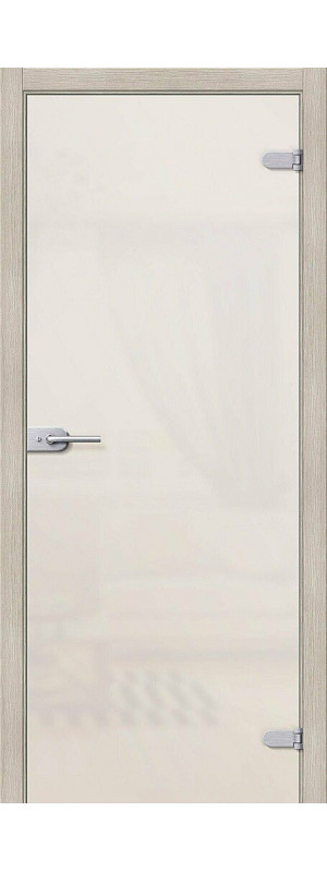 Стеклянная межкомнатная дверь, серия - Bravo Glass, модель - Лайт, цвет: Белое Сатинато. Размер полотна в мм: 200*80