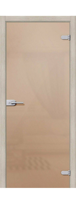Стеклянная межкомнатная дверь, серия - Bravo Glass, модель - Лайт, цвет: Бронза Сатинато. Размер полотна в мм: 200*60