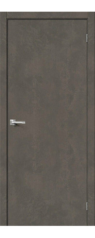 Межкомнатная дверь с покрытием "Хард Флекс", серия - Bravo S, модель - Браво-0, цвет: Brut Beton. Размер полотна в мм: 200*60, глухая