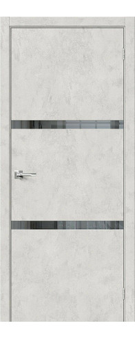 Межкомнатная дверь с покрытием из экошпона, серия - Bravo S, модель - Браво-2.55, цвет: Look Art. Размер полотна в мм: 200*60, стекло - Mirox Grey