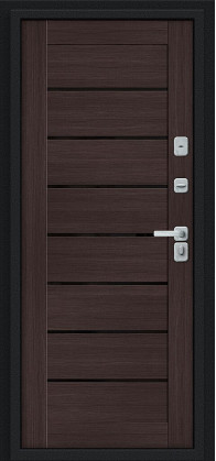 Техно Д2/BChrome, цвет: Букле черное/Wenge Melinga