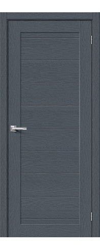 Межкомнатная дверь с покрытием из экошпона, серия - Bravo X, модель - Браво-21, цвет: Stormy Wood. Размер полотна в мм: 200*60, глухая