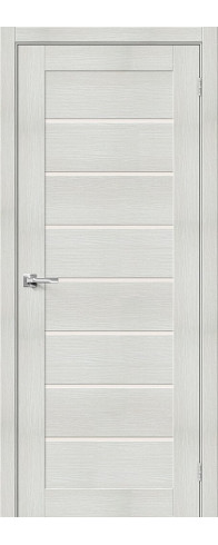 Межкомнатная дверь с покрытием из экошпона, серия - Bravo X, модель - Браво-22, цвет: Bianco Veralinga. Размер полотна в мм: 190*55, стекло - Magic Fog
