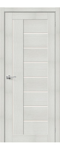 Межкомнатная дверь с покрытием из экошпона, серия - Bravo X, модель - Браво-29, цвет: Bianco Veralinga. Размер полотна в мм: 200*60, стекло - Magic Fog