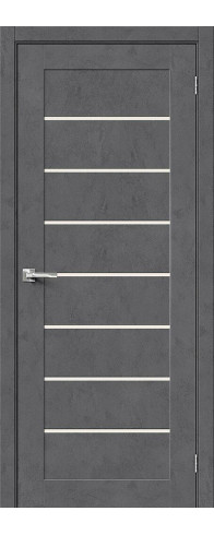 Межкомнатная дверь с покрытием из экошпона, серия - Bravo X, модель - Браво-22, цвет: Slate Art. Размер полотна в мм: 200*60, стекло - Magic Fog