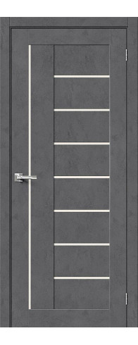 Межкомнатная дверь с покрытием из экошпона, серия - Bravo X, модель - Браво-29, цвет: Slate Art. Размер полотна в мм: 200*60, стекло - Magic Fog