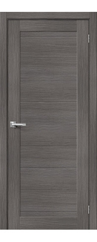 Межкомнатная дверь с покрытием из экошпона, серия - Bravo X, модель - Браво-21, цвет: Grey Melinga. Размер полотна в мм: 200*60, глухая