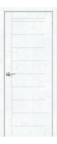 Межкомнатная дверь с покрытием из экошпона, серия - Bravo X, модель - Браво-21, цвет: Snow Art. Размер полотна в мм: 200*60, глухая