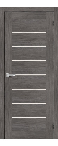Межкомнатная дверь с покрытием из экошпона, серия - Bravo X, модель - Браво-22, цвет: Grey Melinga. Размер полотна в мм: 200*60, стекло - Magic Fog