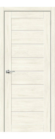 Межкомнатная дверь с покрытием из экошпона, серия - Bravo X, модель - Браво-22, цвет: Nordic Oak. Размер полотна в мм: 200*60, стекло - Magic Fog