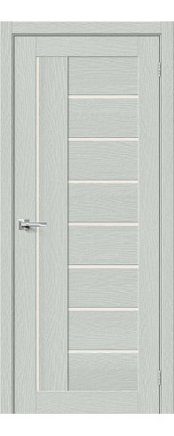 Межкомнатная дверь с покрытием из экошпона, серия - Bravo X, модель - Браво-29, цвет: Grey Wood. Размер полотна в мм: 200*60, стекло - Magic Fog