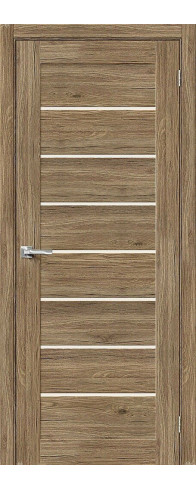 Межкомнатная дверь с покрытием из экошпона, серия - Bravo X, модель - Браво-22, цвет: Original Oak. Размер полотна в мм: 200*60, стекло - Magic Fog