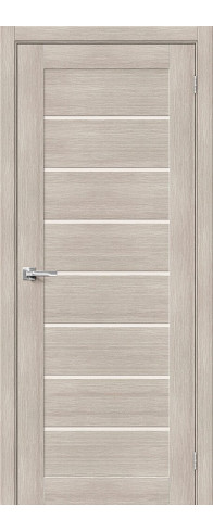 Межкомнатная дверь с покрытием из экошпона, серия - Bravo X, модель - Браво-22, цвет: Cappuccino Melinga. Размер полотна в мм: 190*55, стекло - Magic Fog