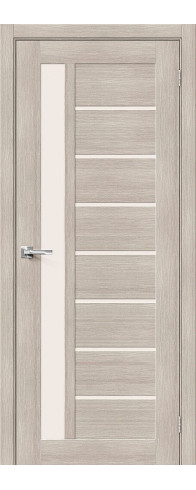 Межкомнатная дверь с покрытием из экошпона, серия - Bravo X, модель - Браво-27, цвет: Cappuccino Melinga. Размер полотна в мм: 200*60, стекло - Magic Fog
